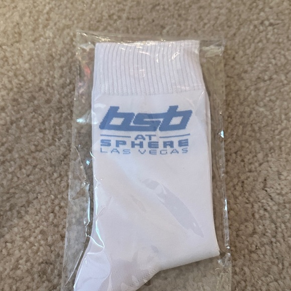 Backstreet Boys White Crew Socks/Into the Millennium Las Vegas Residency - Picture 6 of 6